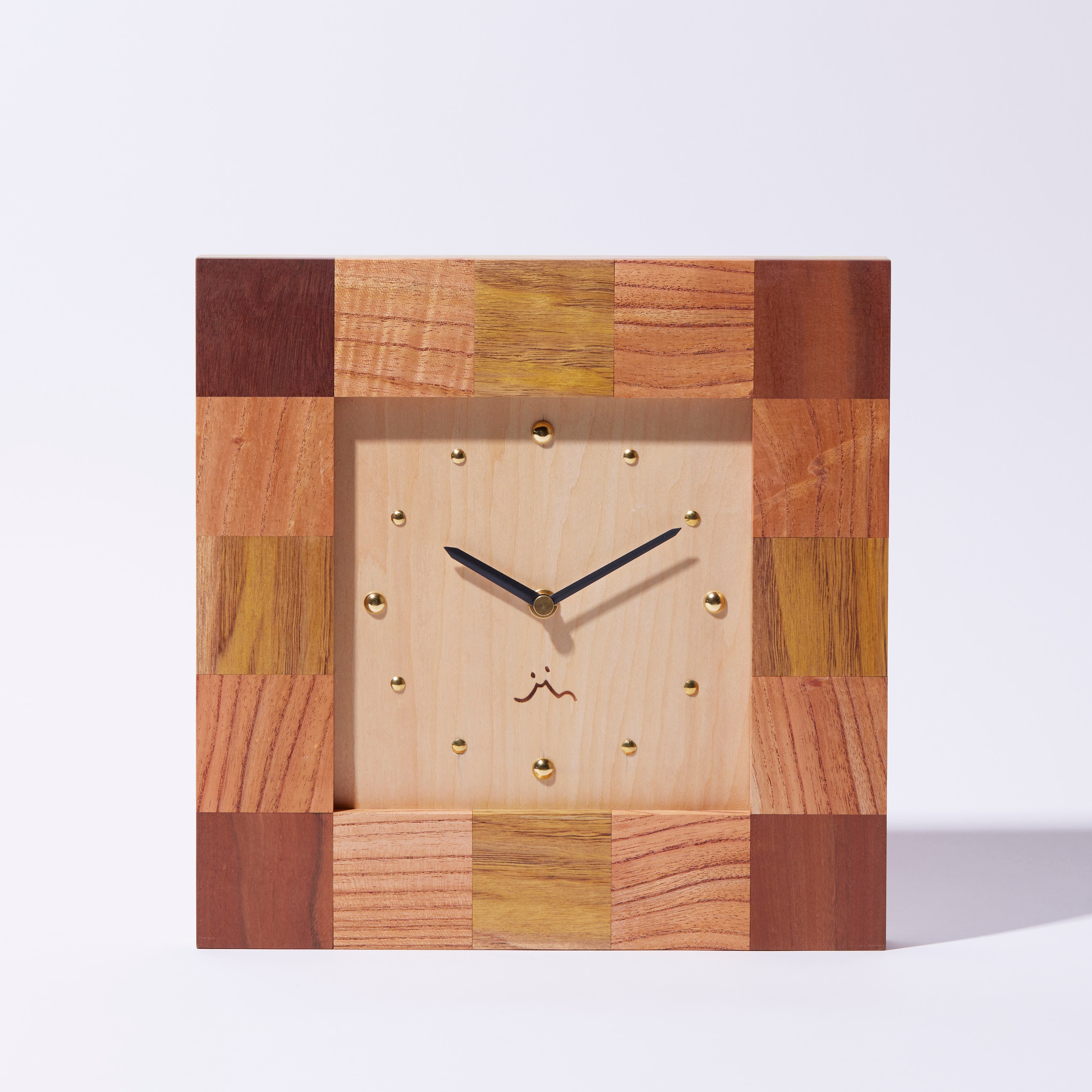 Sixmoondesigns壁掛け時計WOODEN CLOCKSQEARE akihirowoodworks - www