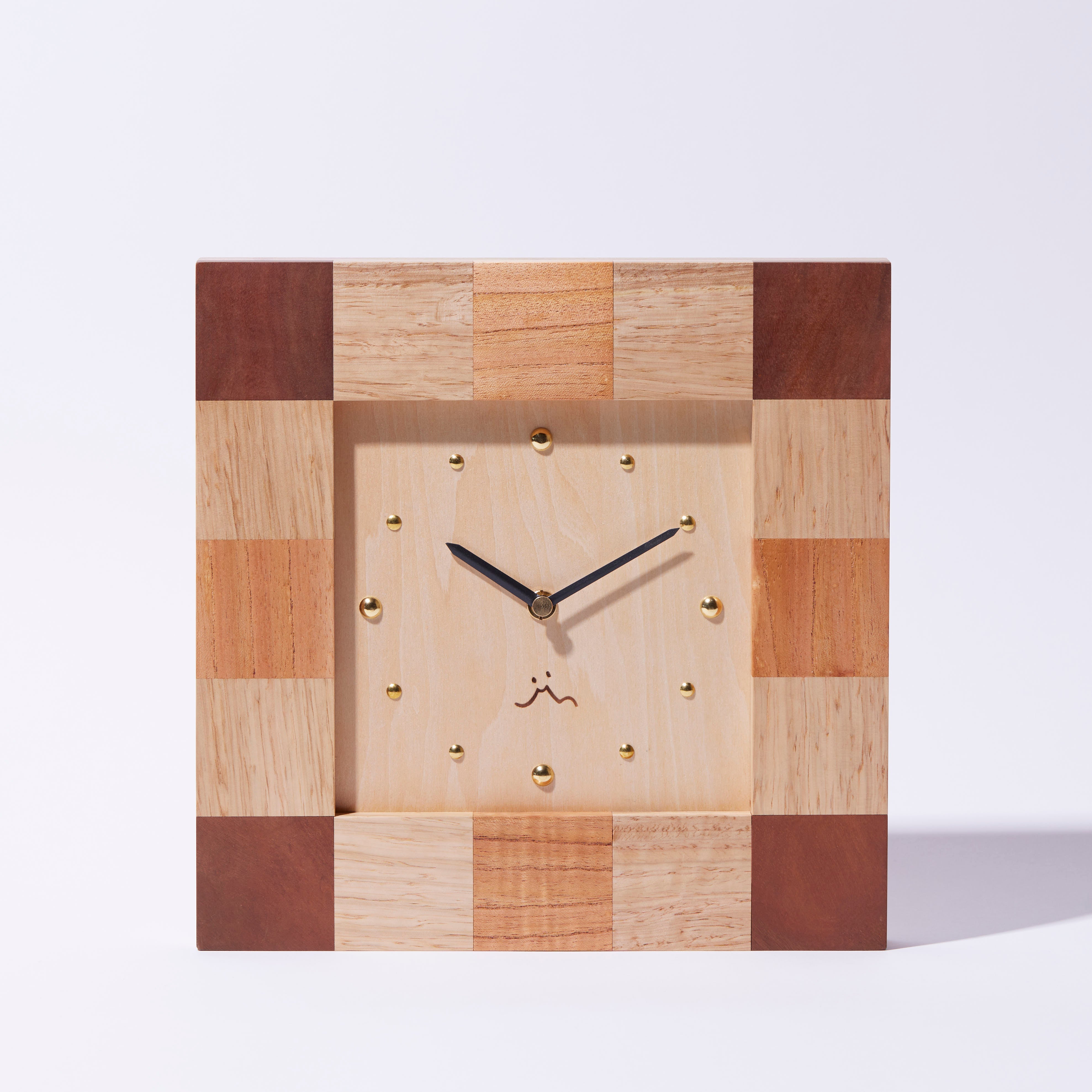 ロウロウマウンテンワークス壁掛け時計WOODEN CLOCKSQEARE