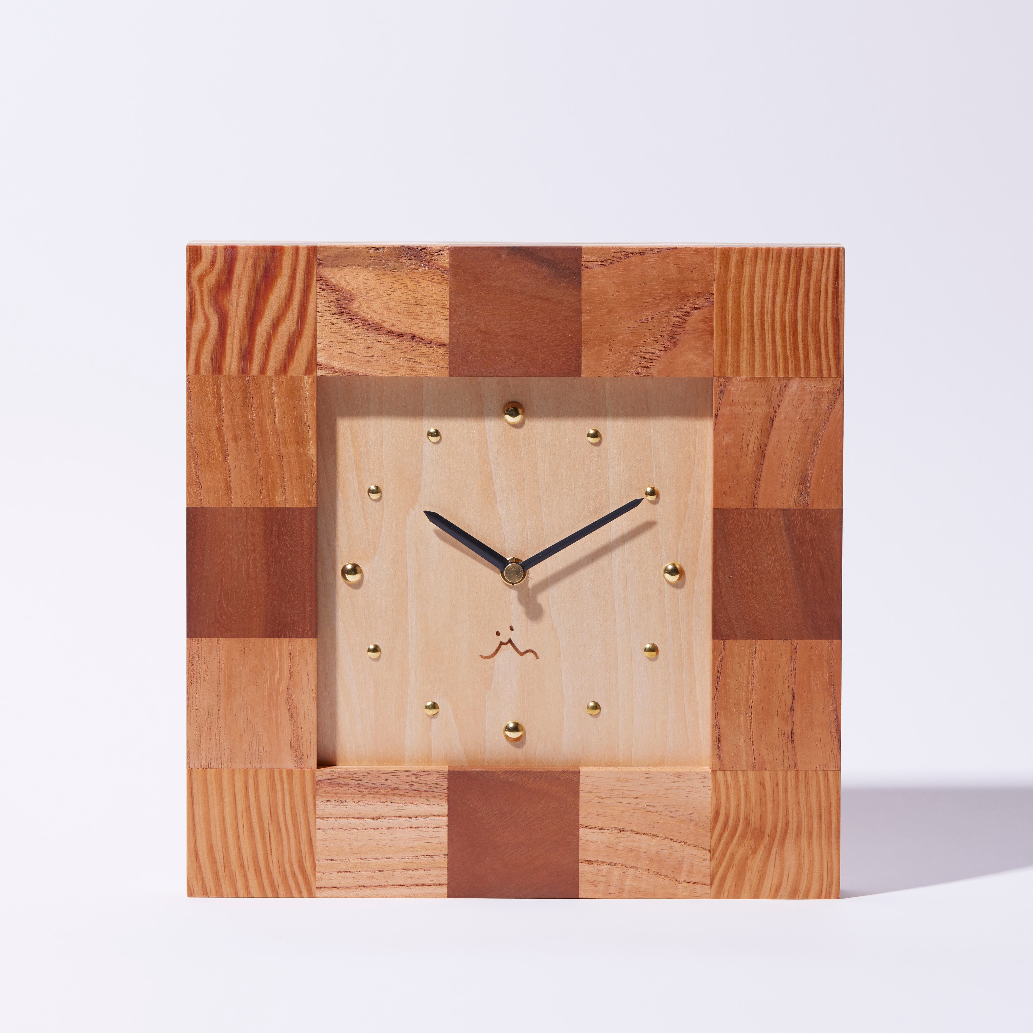 Wooden Clock Sqeare （Material：Random）